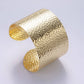 24K Gold Filled Wide Hammered Cuff Bracelet | WA-2520