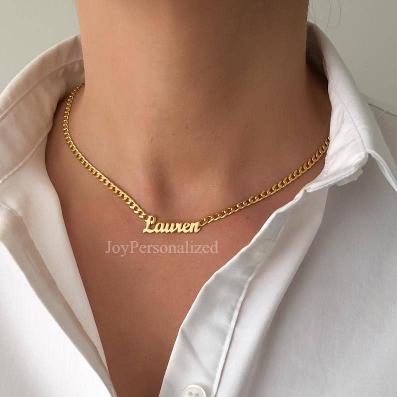 Chunky Chain Name Necklace