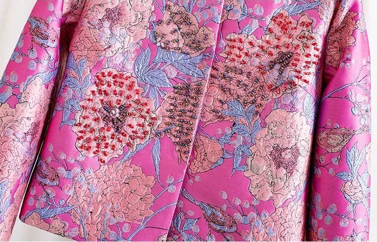 Handmade Beaded Jacquard Vintage Jacket