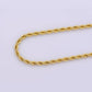 24K Gold Plated Rope Chain Necklace