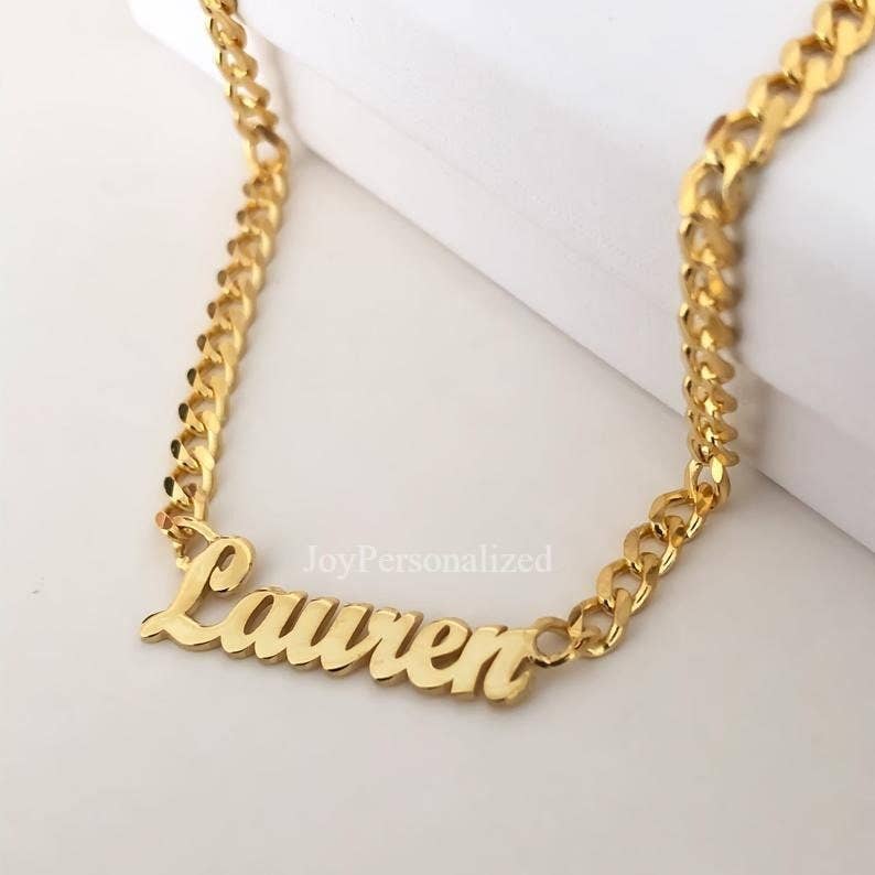 Chunky Chain Name Necklace