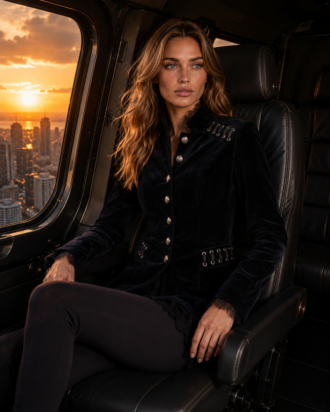 Velvet Lace Peplum Jacket