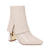Farina Folded Calf Heel Bootie