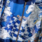 Blue Cropped Baseball Jacket