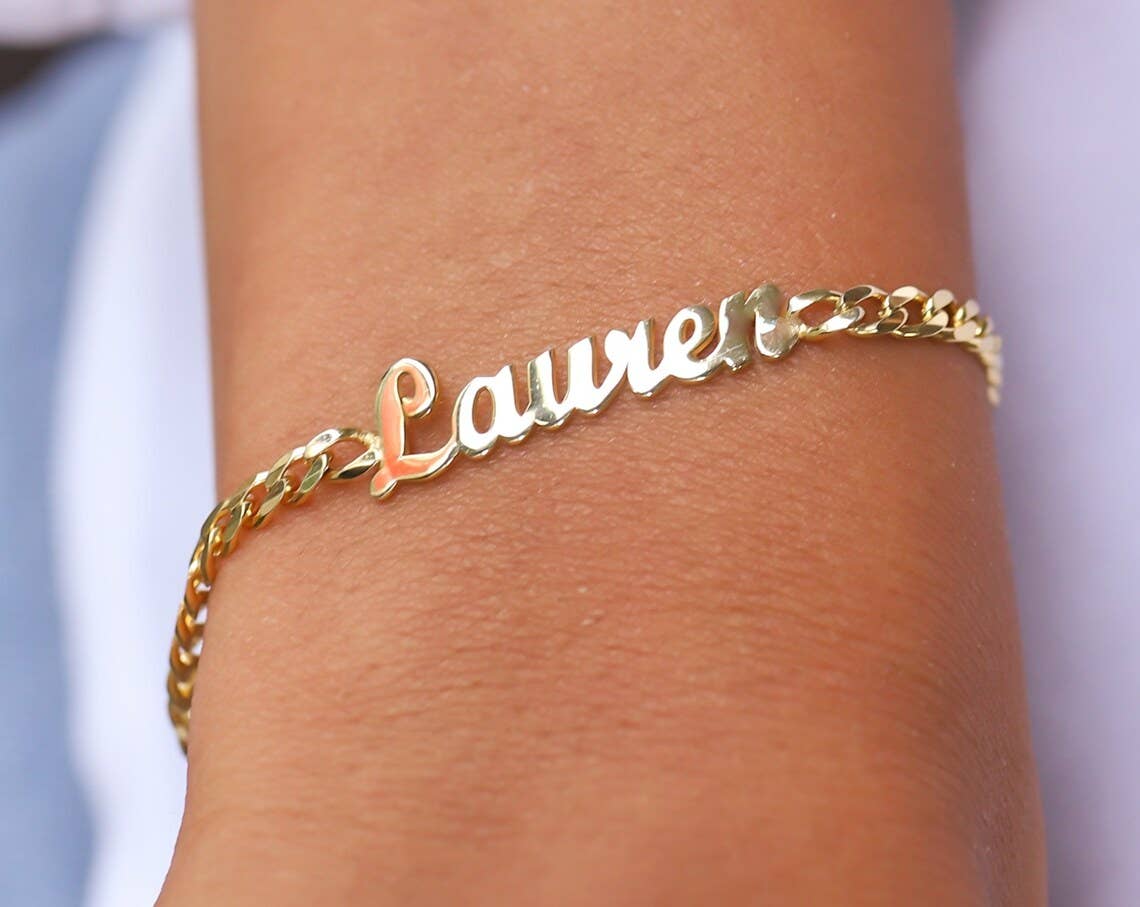 Personalized Name Bracelet -Upper Lower Case