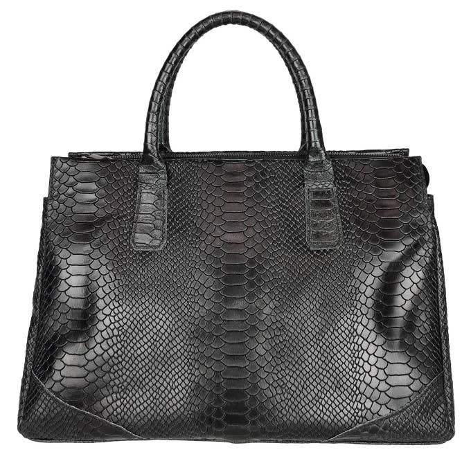 DM521 Italian Embossed Leather Large Handbag JIJOU CAPRI