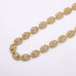 24K Gold Filled Anchor Mariner Link Chain 20" Long with Micro Pave Crystals