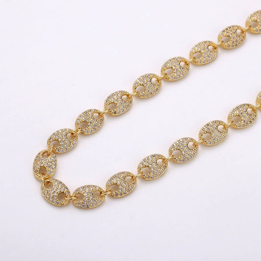 24K Gold Filled Anchor Mariner Link Chain 20