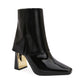 Farina Folded Calf Heel Bootie