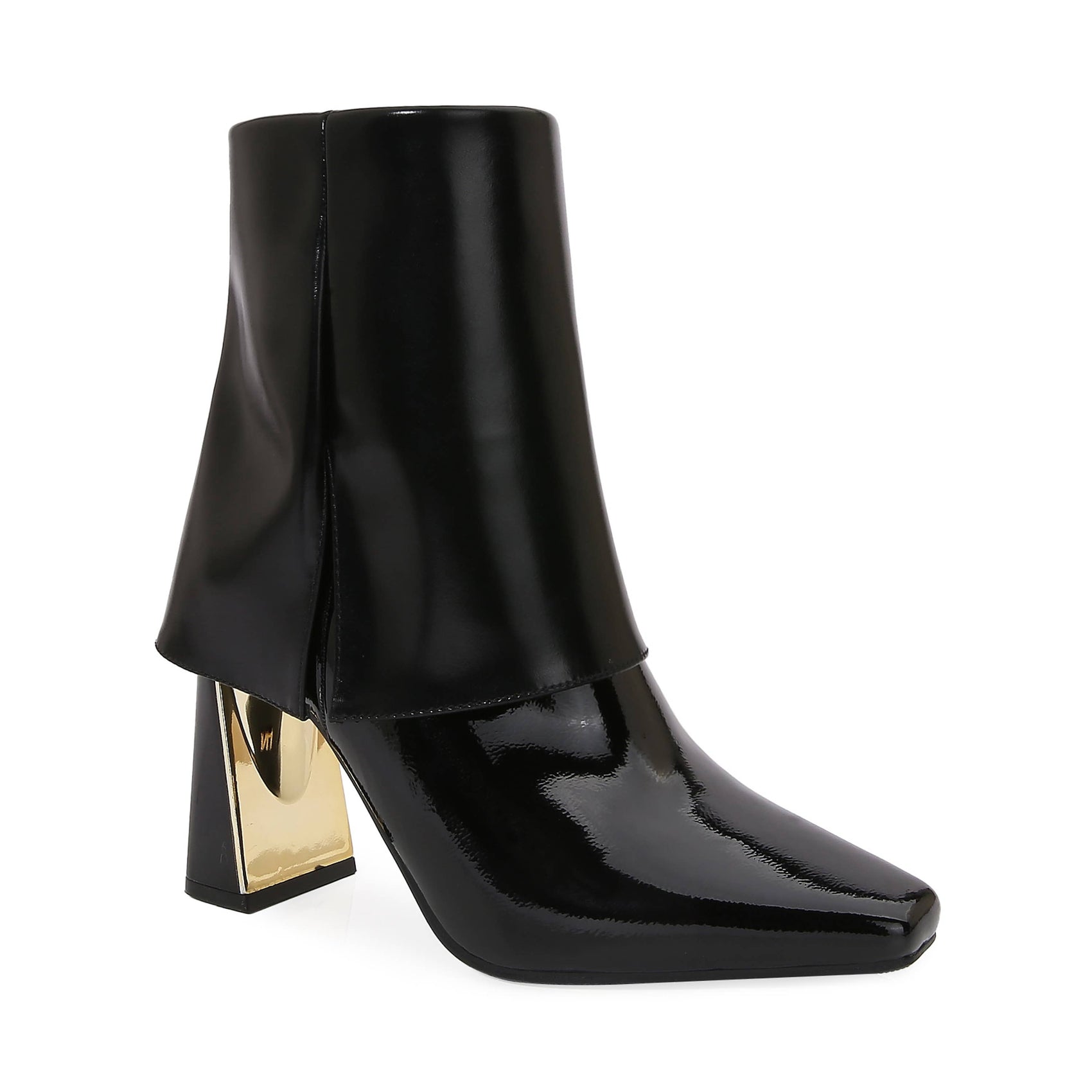 Farina Folded Calf Heel Bootie