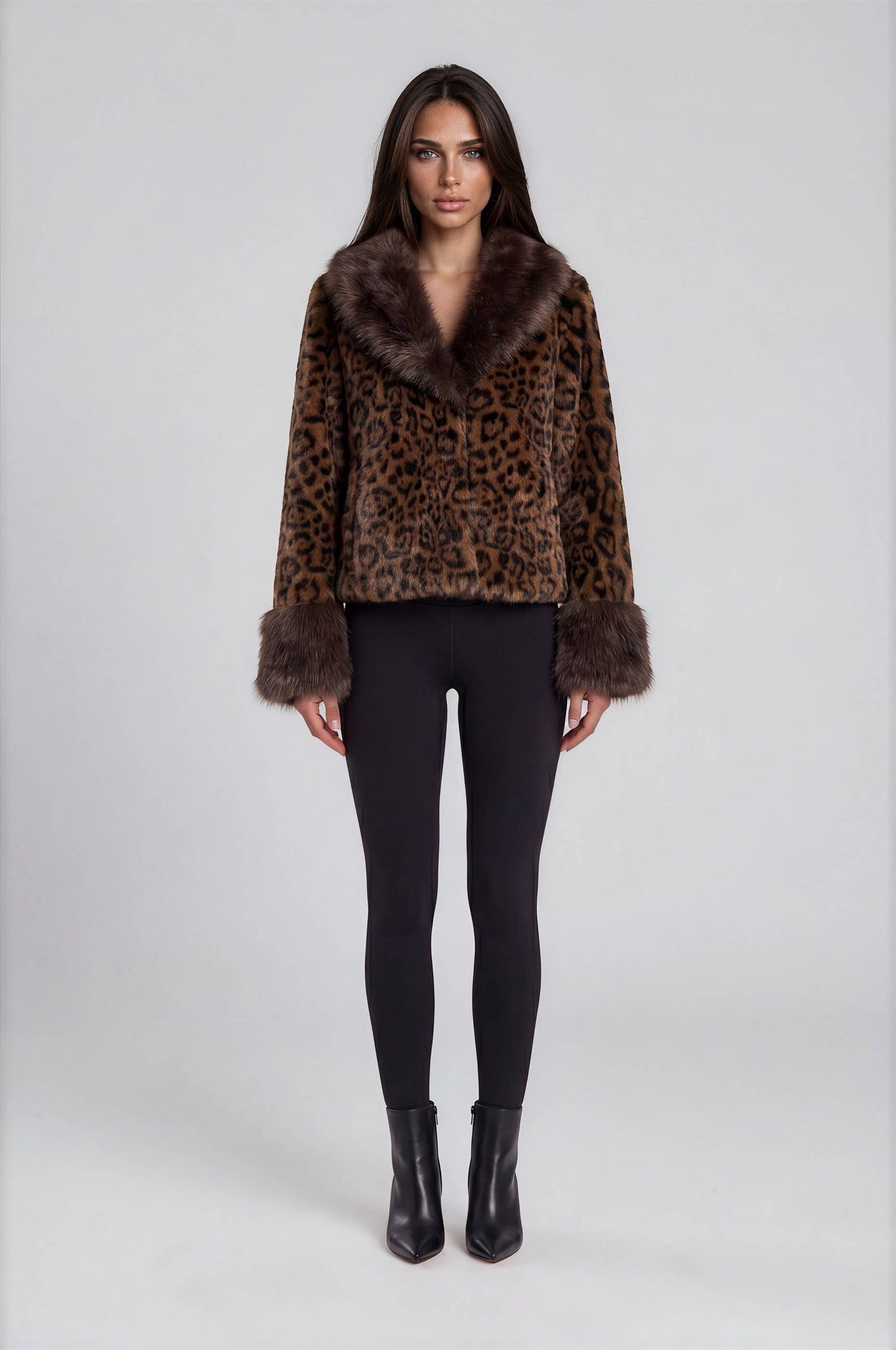 Leopard Faux Fur Jacket