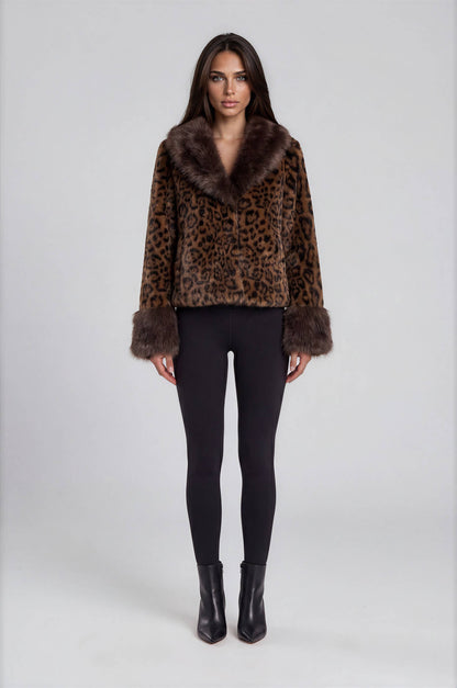 Leopard Faux Fur Jacket