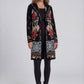 Embroidered Hooded Sweater Coat