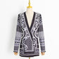Bubble Bead Print V-Neck Blazer