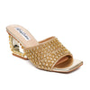 Royal Jewels Slide with Metallic Jewels Heel