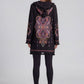 Embroidered Fringe Hooded Cardigan