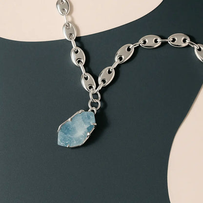 Collar De Aguamarina