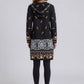 Embroidered Hooded Sweater Coat
