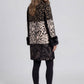 Mixed Media Faux Fur Trim Jacket