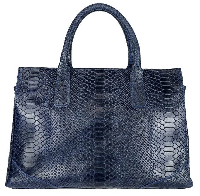 DM521 Italian Embossed Leather Large Handbag JIJOU CAPRI