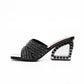 Royal Jewels Slide with Metallic Jewels Heel