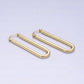 14K Gold Filled 45mm Thin U-Shaped Oblong Latch Earrings