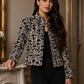 Sequin Tweed Crop Jacket (Ivory/Black)
