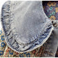 Doll Collar Embroidered Denim Jacket
