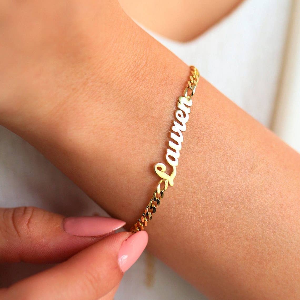 Personalized Name Bracelet -Upper Lower Case