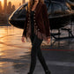 Velvet Chiffon Hem Jacket