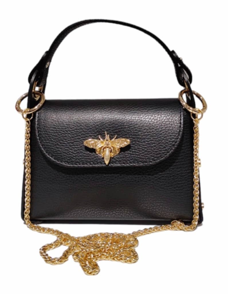 Maya Bumble Bee Leather Mini Crossbody  Bag By JIJOU CAPRI
