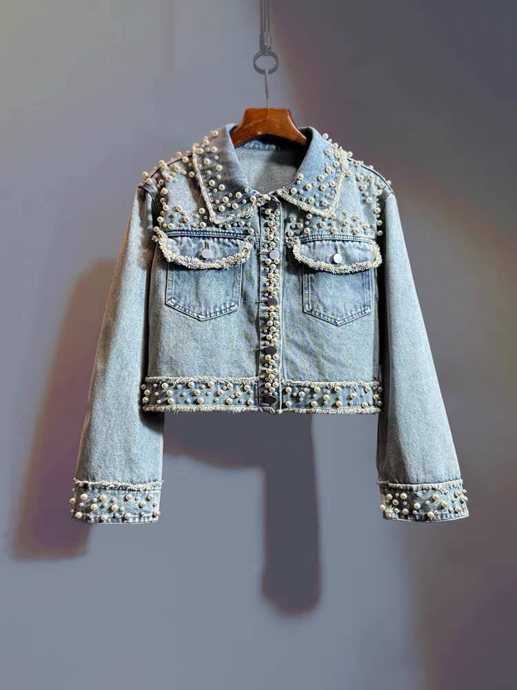 Beaded Denim Jacket
