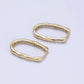 Oblong Hammered Geometric Micro Paved Hoops