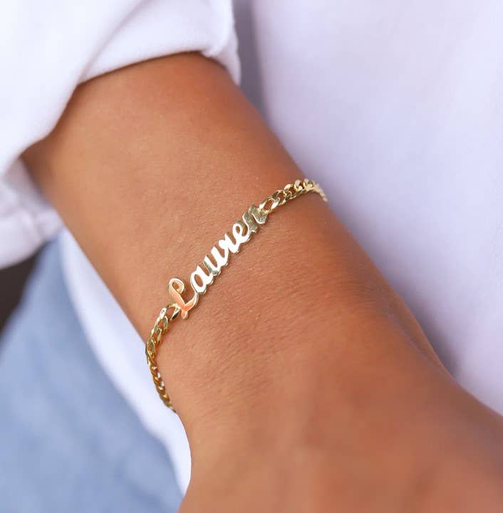 Personalized Name Bracelet -Upper Lower Case