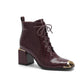 Fantastic Croco Print Metal Heel Bootie
