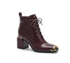 Fantastic Croco Print Metal Heel Bootie
