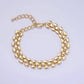 14K Gold Filled 9.3mm Panther Chain Bracelet W. Extend