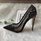 SH022 Sultry Snake Print Rhinestone Stilettos