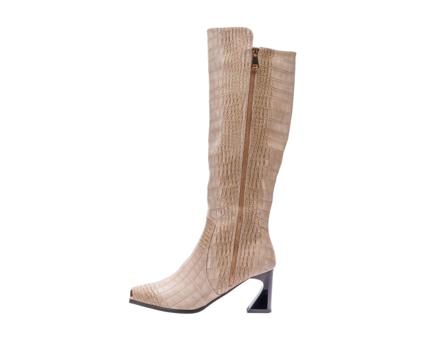 Ninety Union London Tall Croco-Printed High Heel Boot