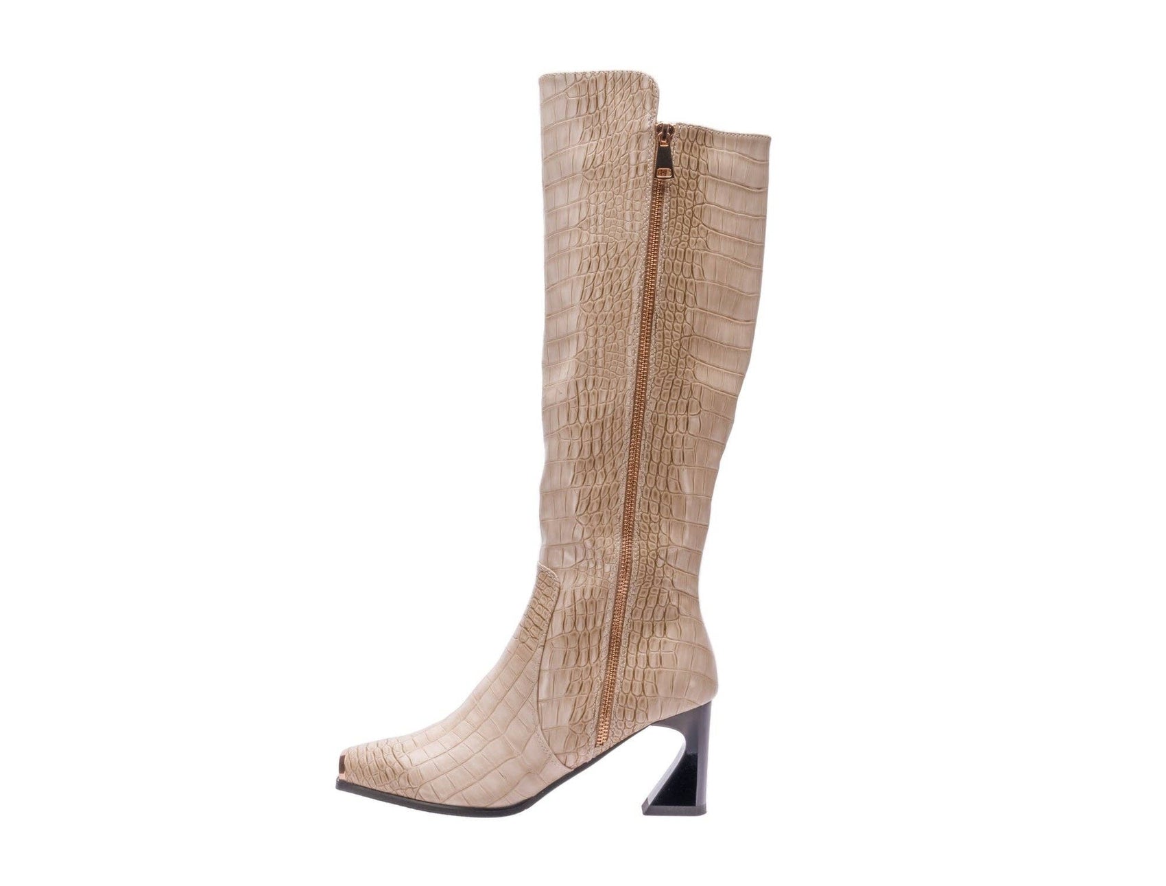 Ninety Union London Tall Croco-Printed High Heel Boot