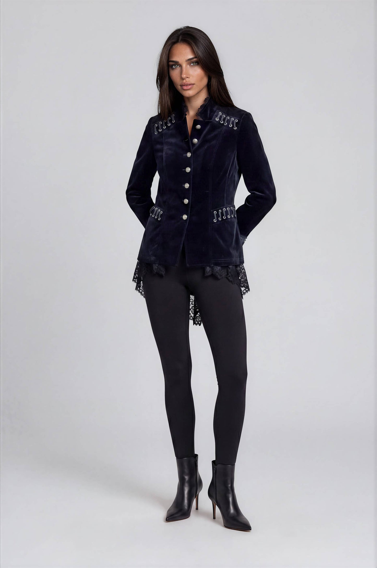 Velvet Lace Peplum Jacket