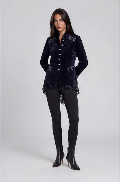 Velvet Lace Peplum Jacket