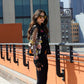 Black Denim Jacket Floral Embroidery