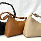 211 Italian Asymmetrical Leather Bag Braided Strap