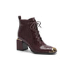 Fantastic Croco Print Metal Heel Bootie