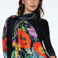 Black Multi Floral Samiya Scarf