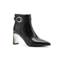 Groovy Croco Print Metal Heel Bootie