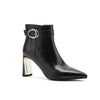 Groovy Croco Print Metal Heel Bootie