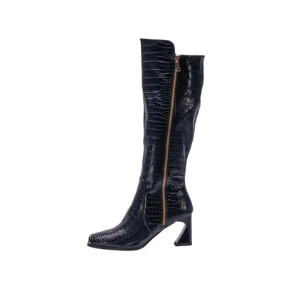 Ninety Union London Tall Croco-Printed High Heel Boot