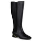 Eva Low Metallic Heel Tall Boot